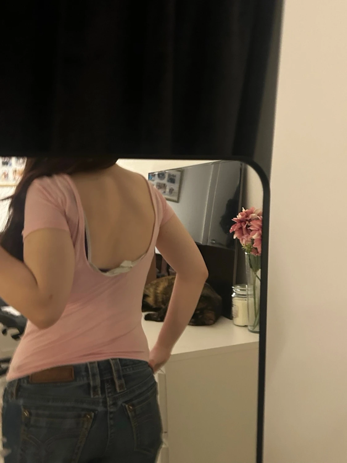 Ljusrosa topp med öppen rygg 157 - 1