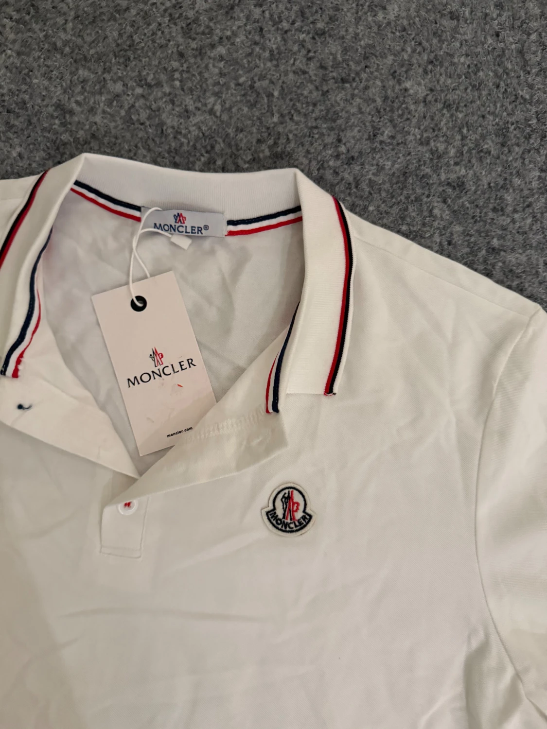 Moncler white polo shirt - 1