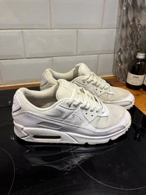 Nike air max 90s - Säljer ett par Nike air max 90s. Skick 7/10, skador ser ni på bilderna. Storlek 44. Skriv för mer info och bilder🤙💫