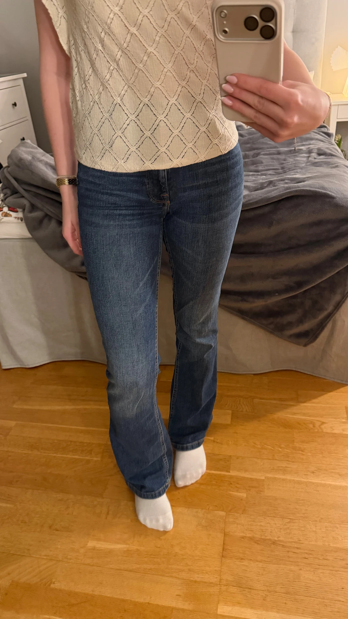 Blåa bootcut jeans Zara - 1