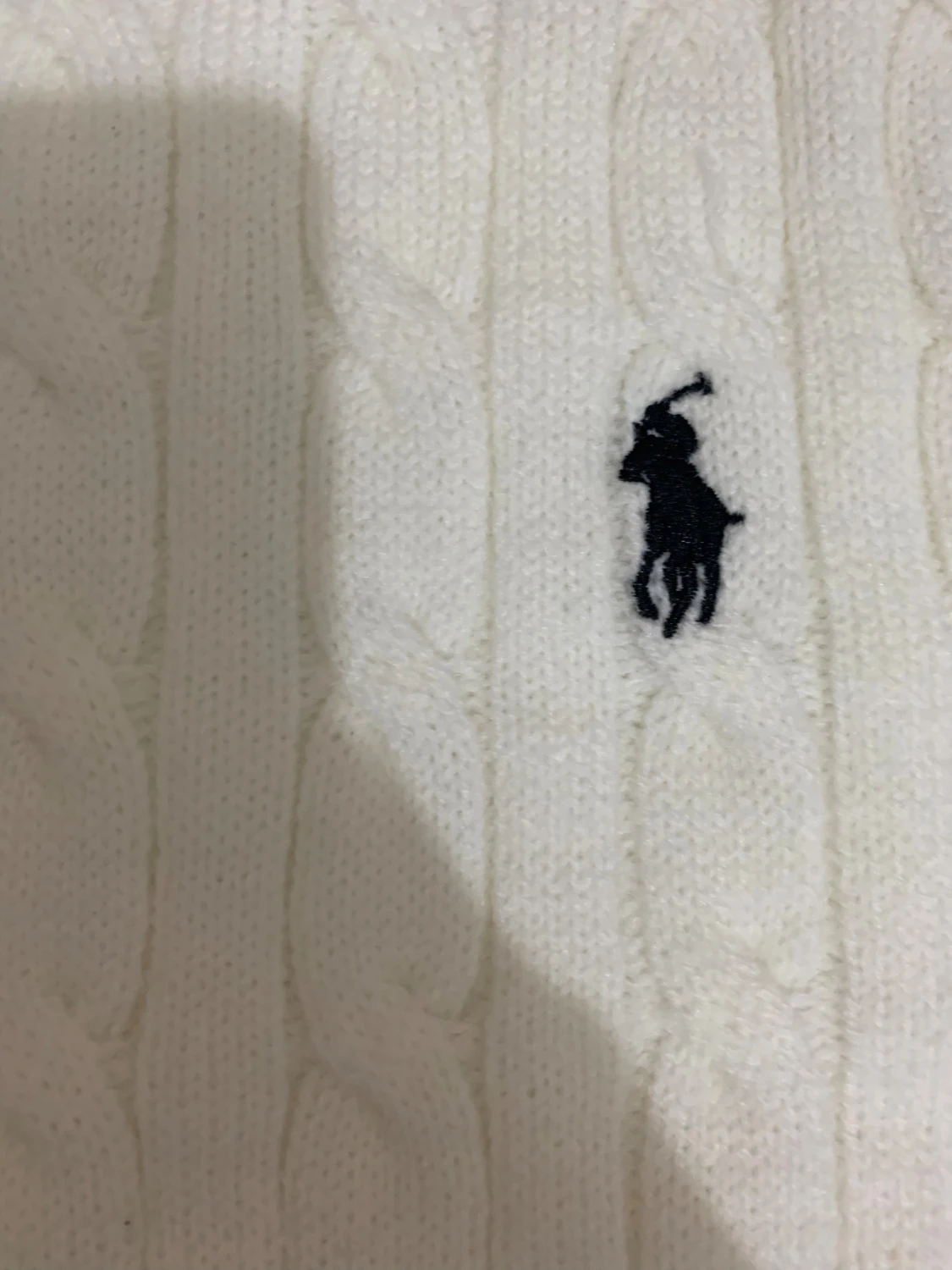 Vit kabelstickad tröja Polo Ralph Lauren - 1