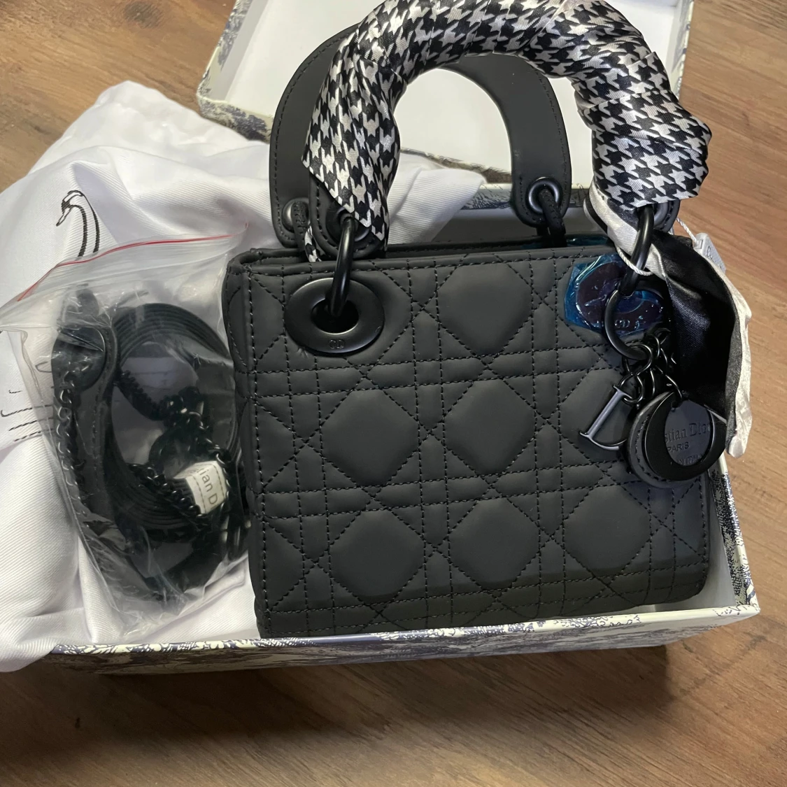 Svart Lady Dior handväska i skinn - 3