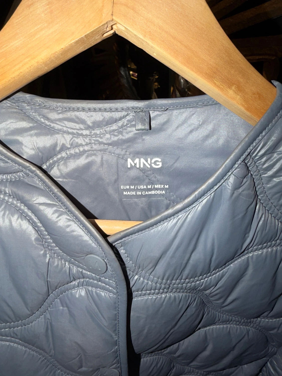 Grå quiltad pufferjacka från MNG - 2