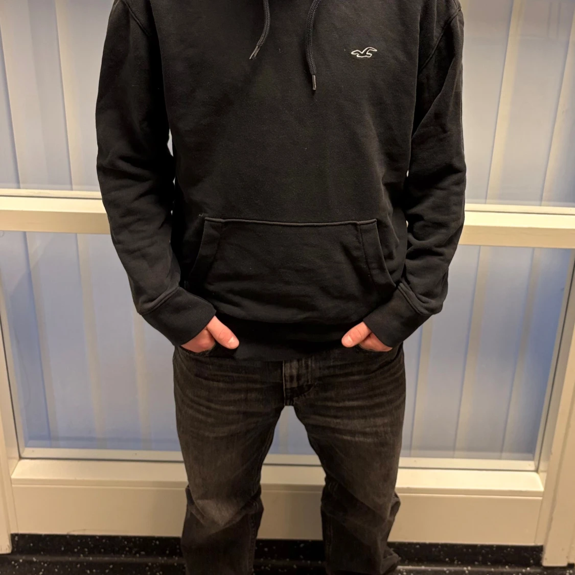 Svart hoddie från Hollister
