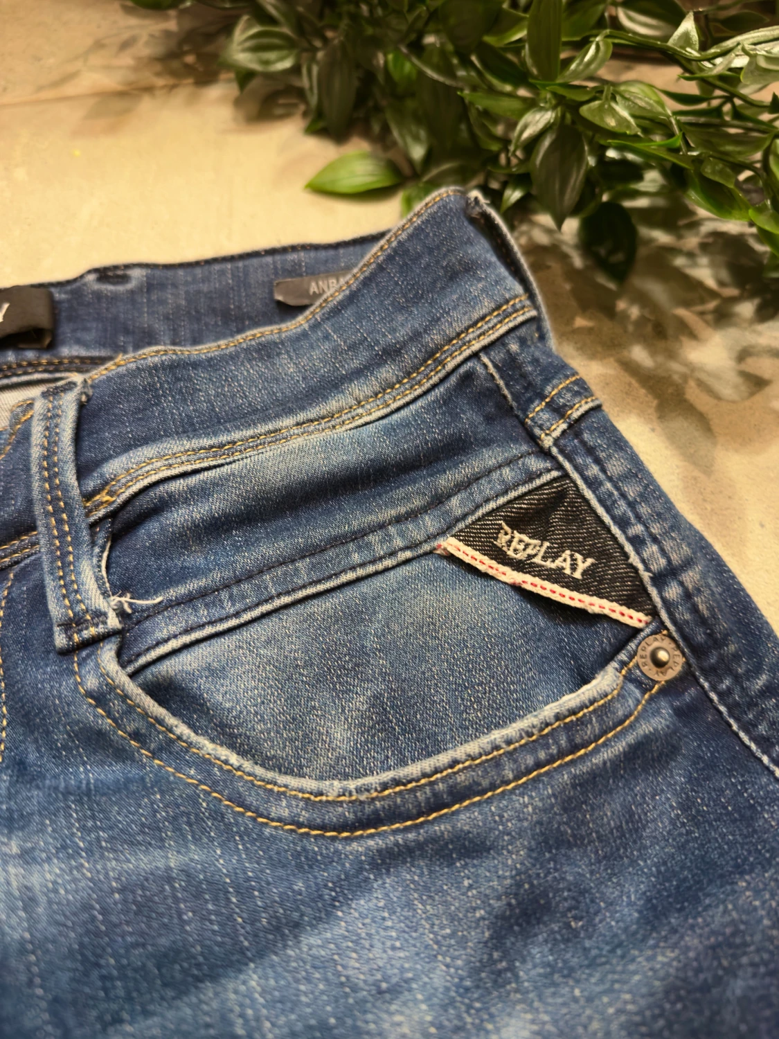 Blåa Replay jeans - 5