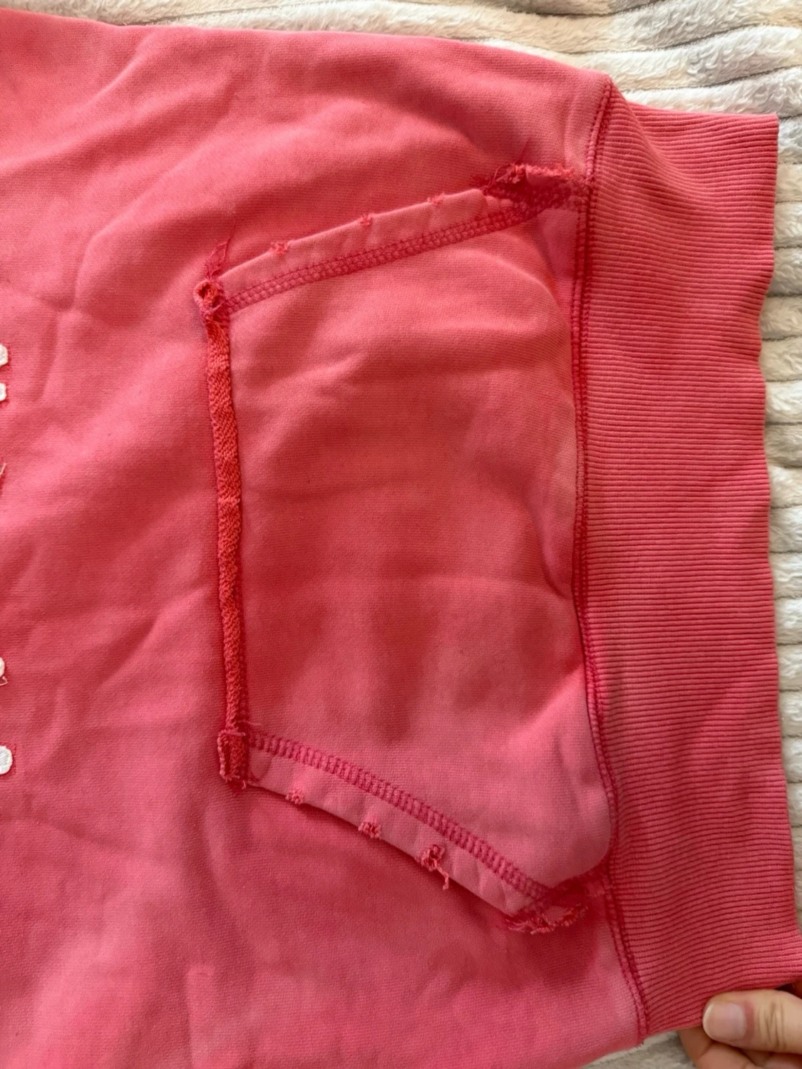 vintage rosa abercrombie & fitch hoodie huvtröja - 4