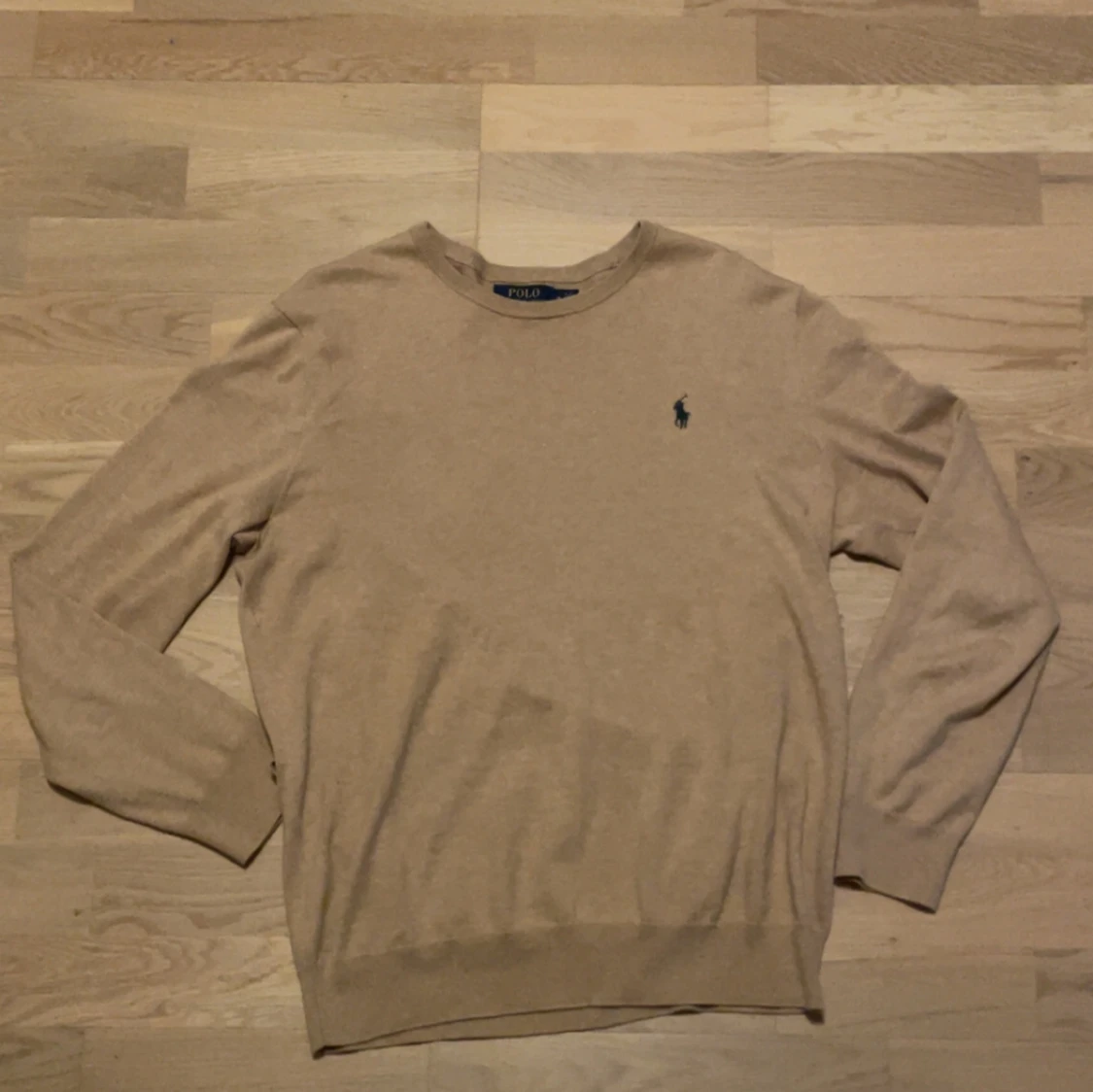 Beige slim stickad tröja Polo Ralph Lauren