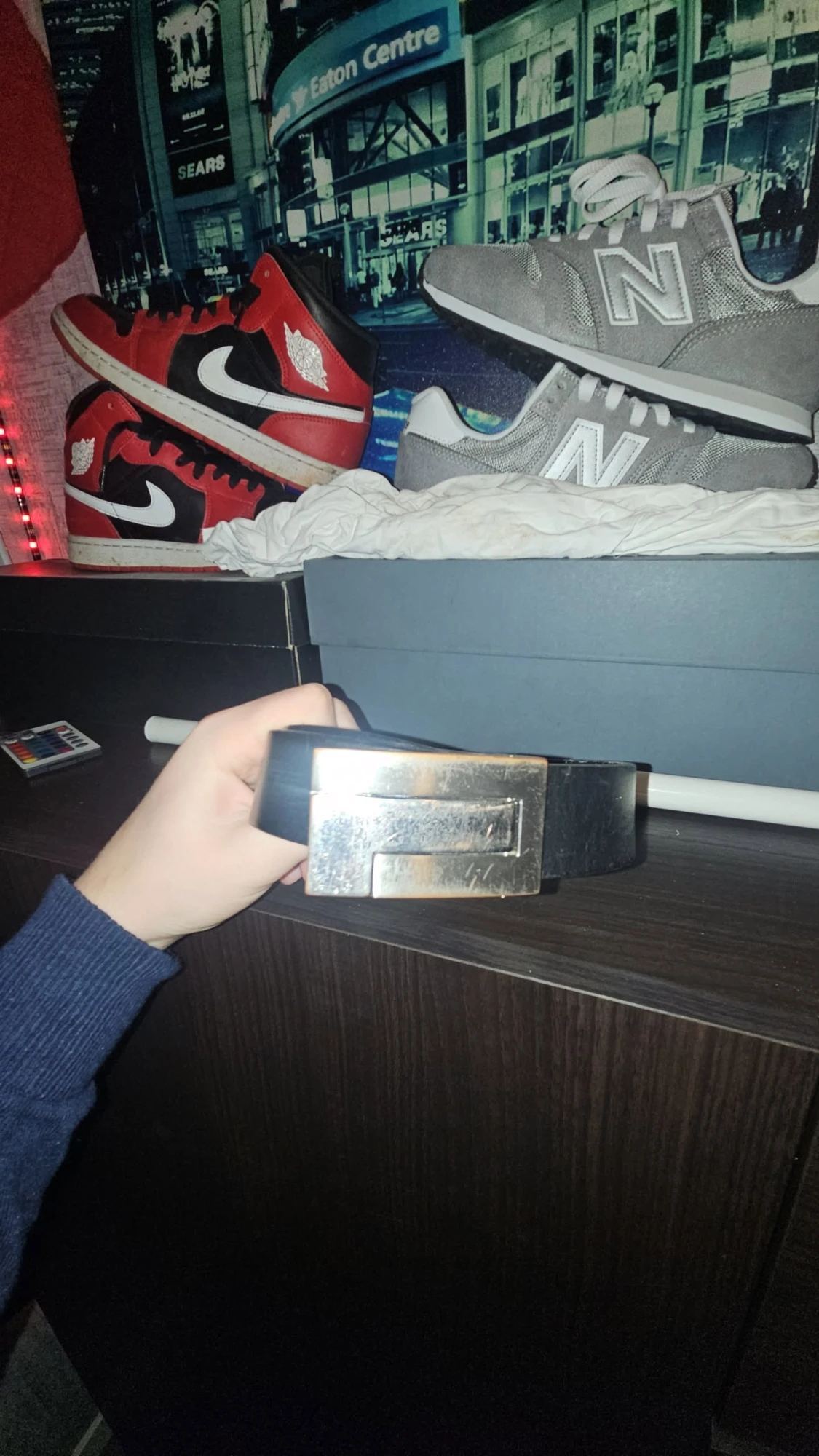 Svart skärp från Saddler med metallspänne - 1