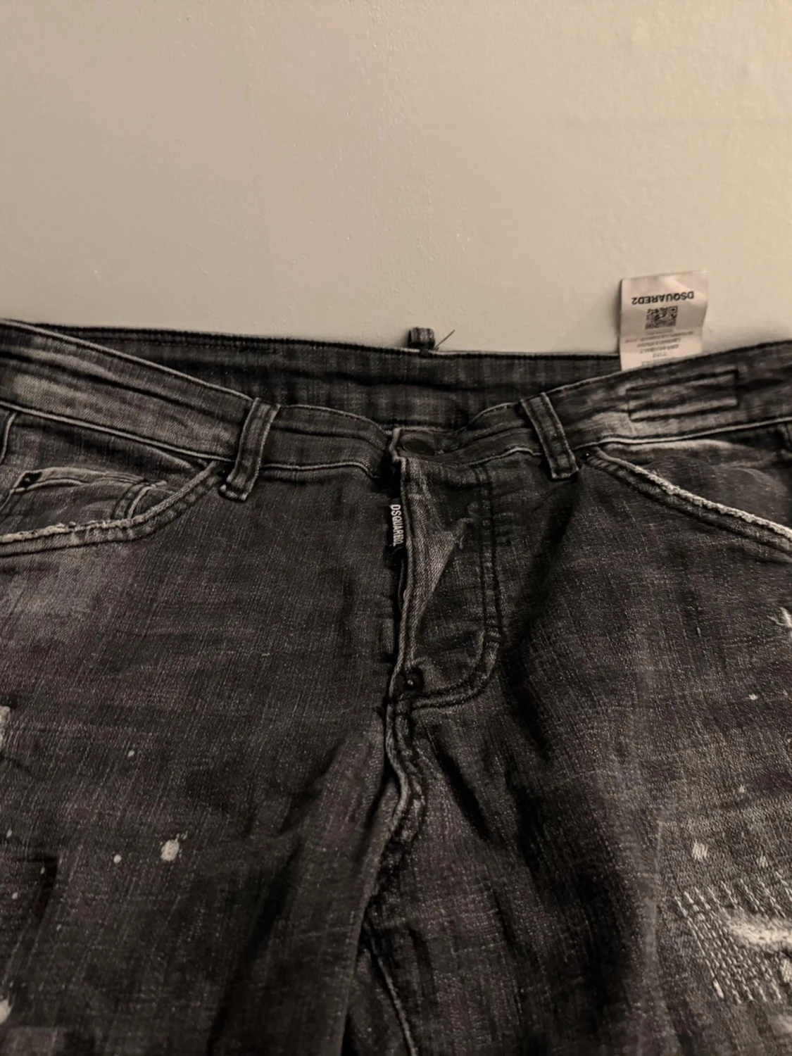 Svarta Dsquared2 jeans med slitningar - 1