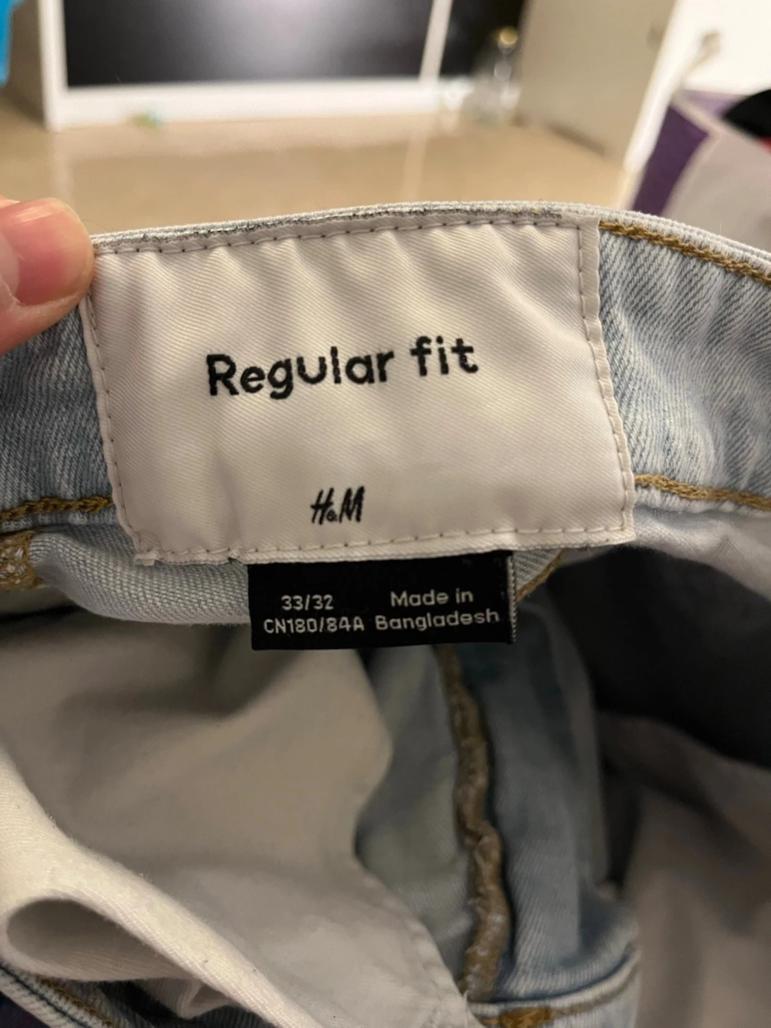 Ljusblå regular fit jeans från H&M - 2