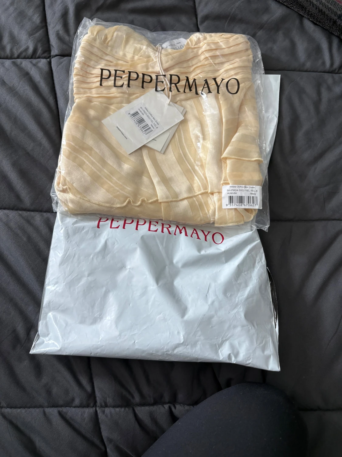Gul chiffongklänning från Peppermayo - 3