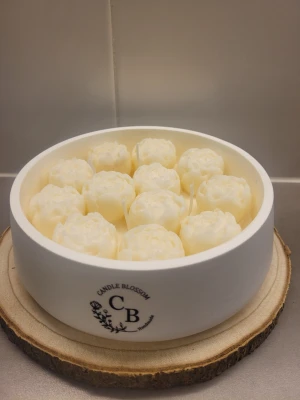 Ljus - Handgjorda ljus samt skål doft av jasmin