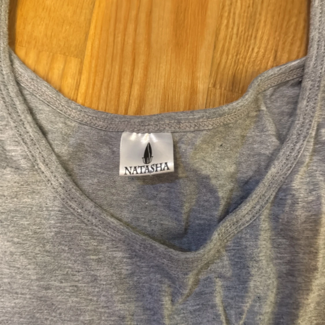 Grå linnetopp med uggletryck Natasha - 1