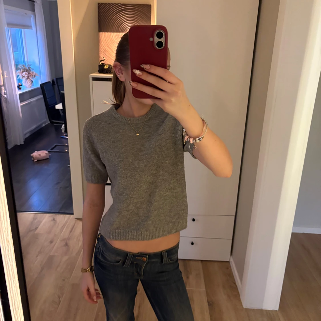 Grå stickad tröja från Zara