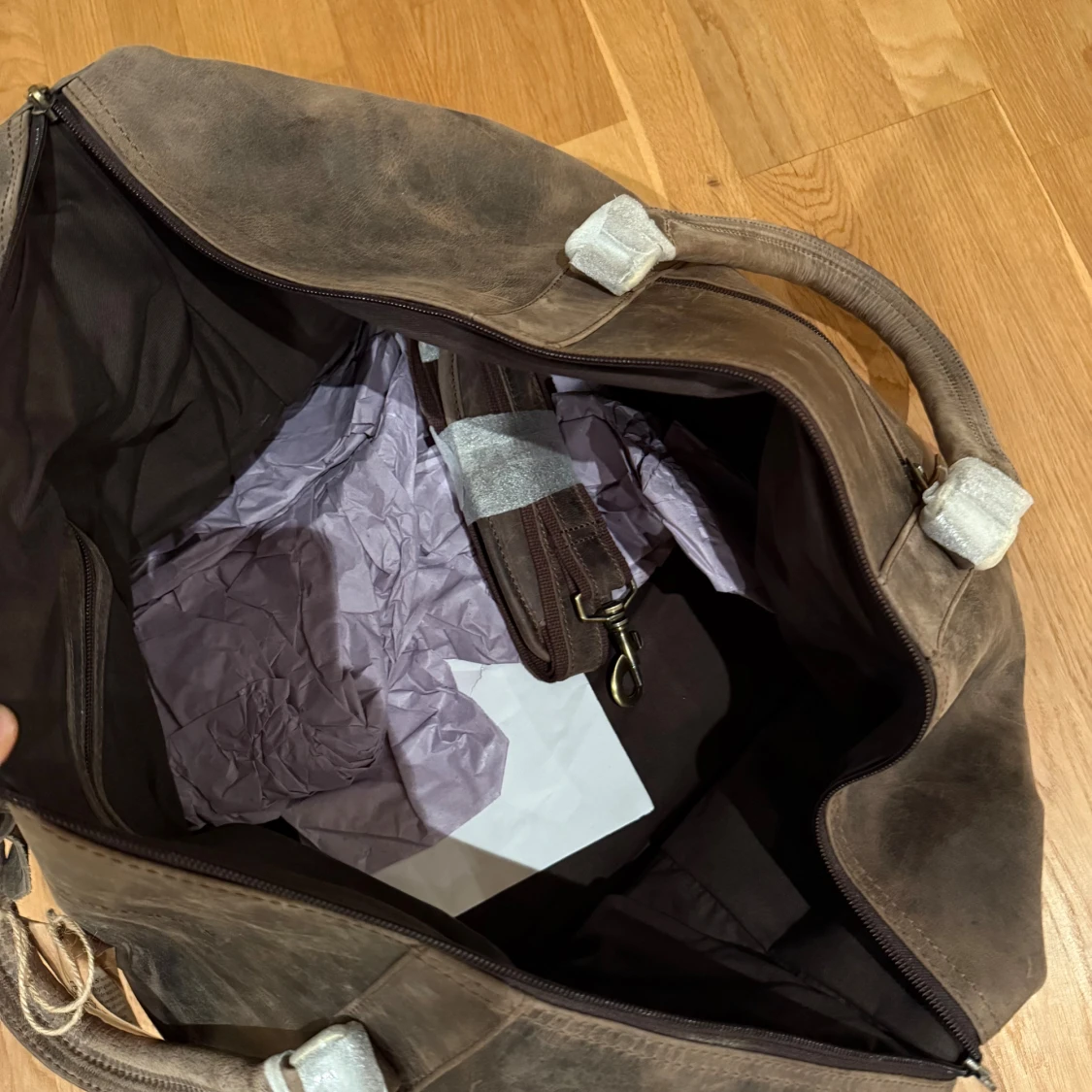 Brun weekendbag i skinn från Velorbis - 1