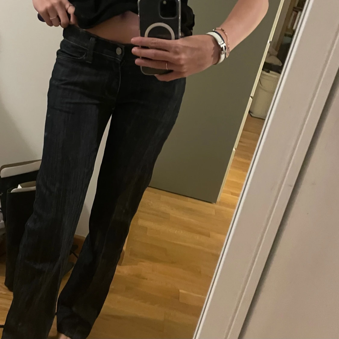 lågmidjade jeans  - 1