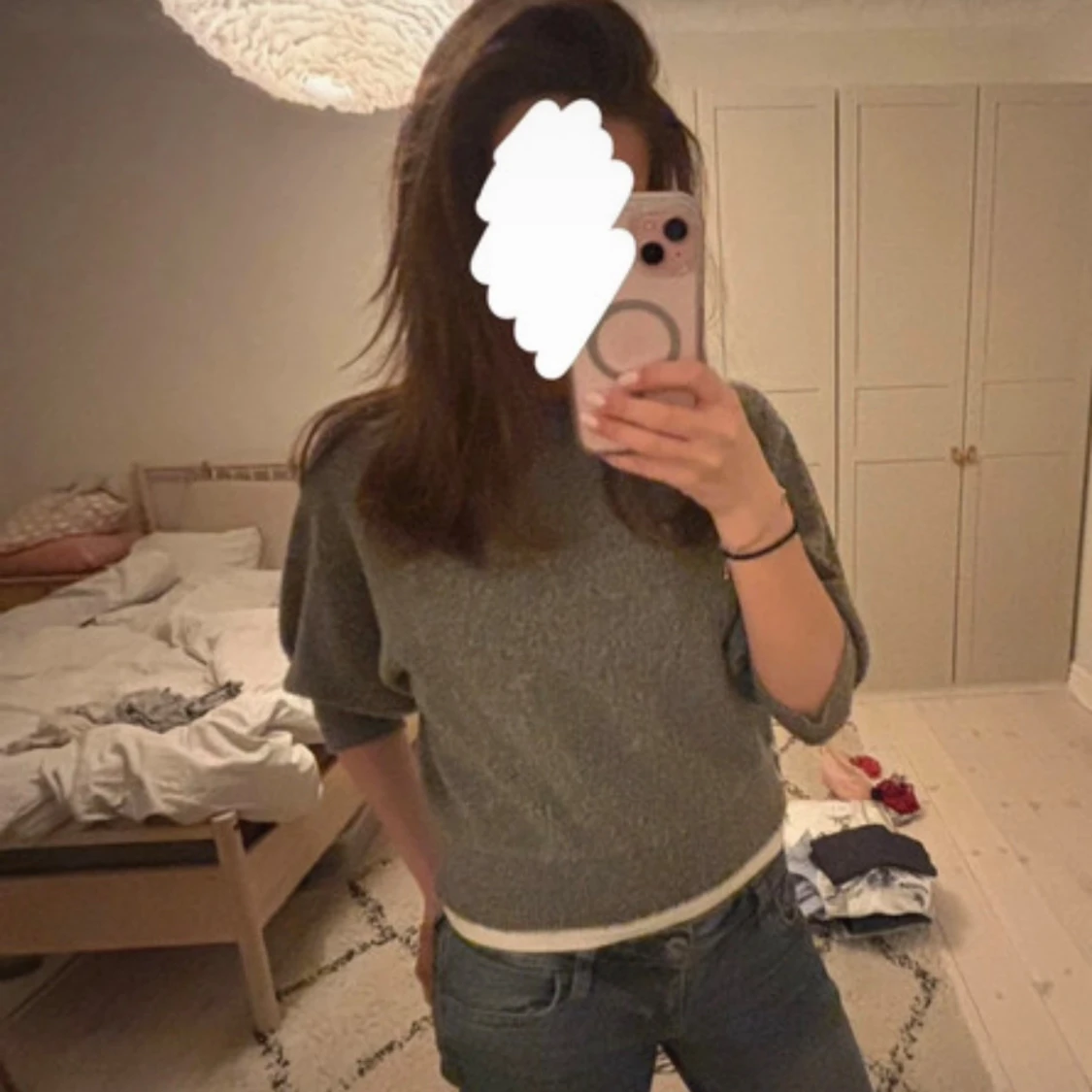 Grå stickad tröja från Lindex - 1