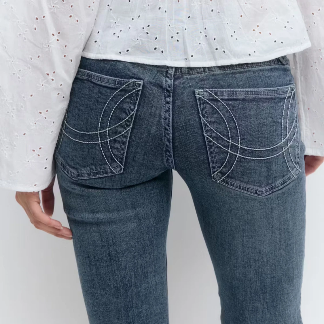 Ultra low bootcut jeans