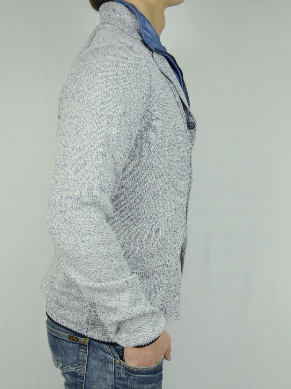 Massimo Dutti cardigan med blå innerväst  - 1