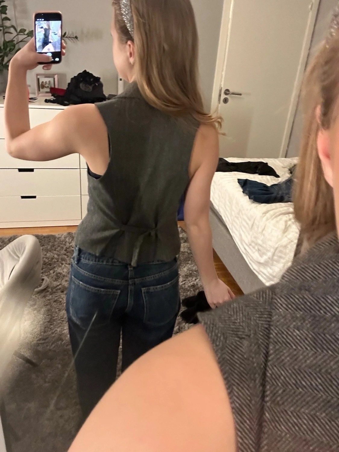 Grå vintage topp - 1