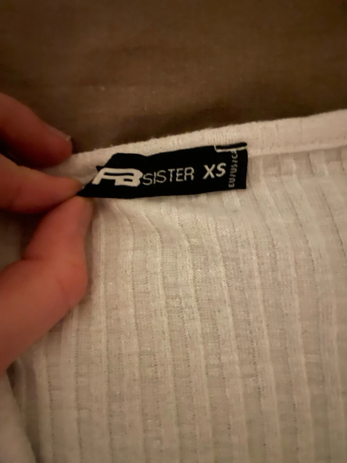 Vit ribbad omlottopp från RB Sister - 1