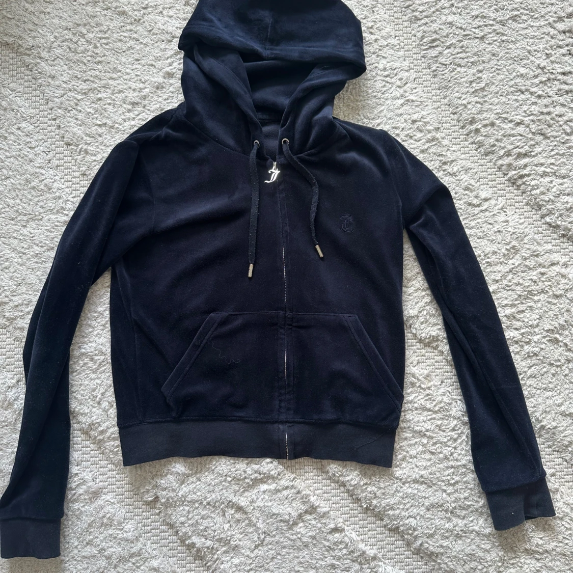 Svart velour hoodie från Juicy Couture