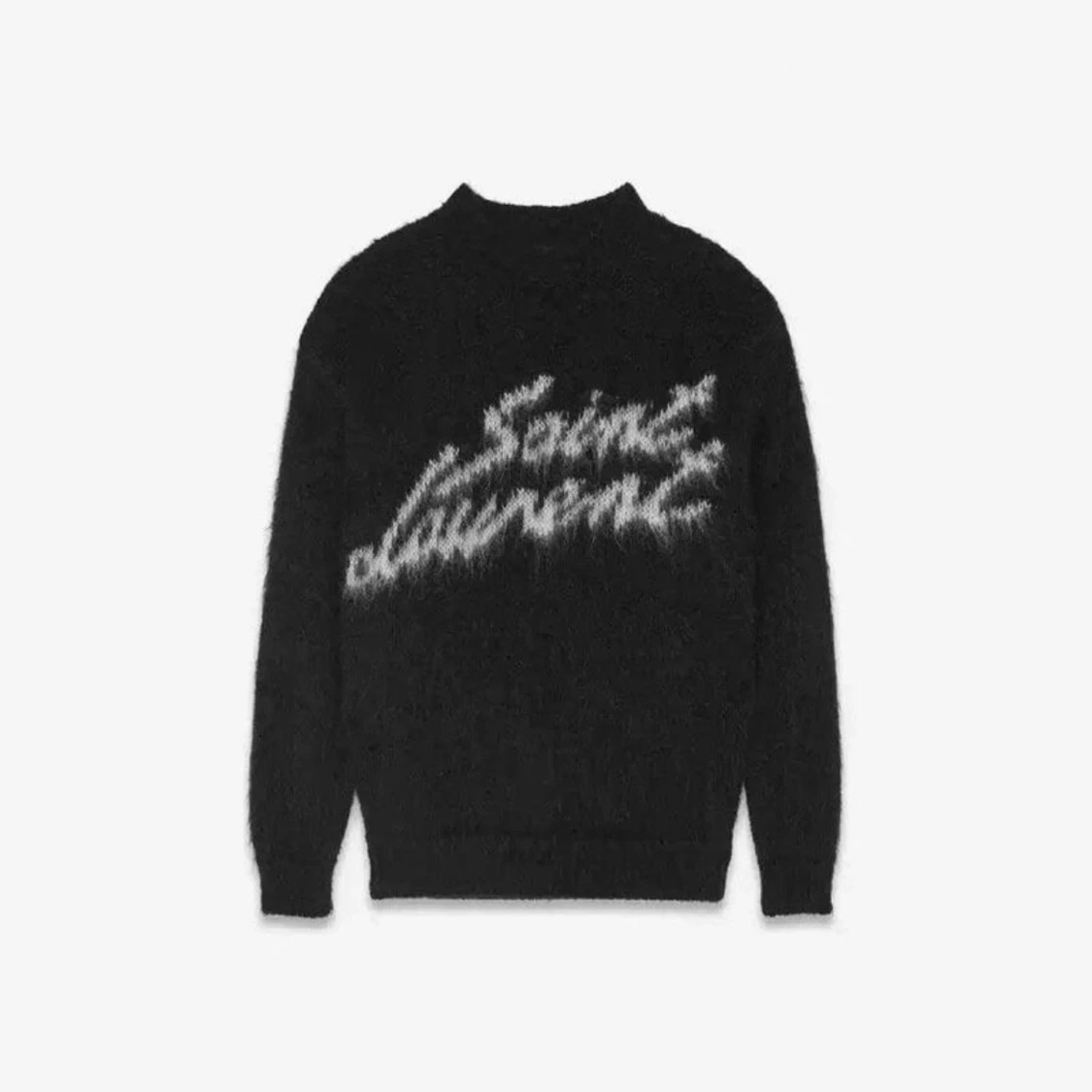 Svart Saint Laurent stickad tröja