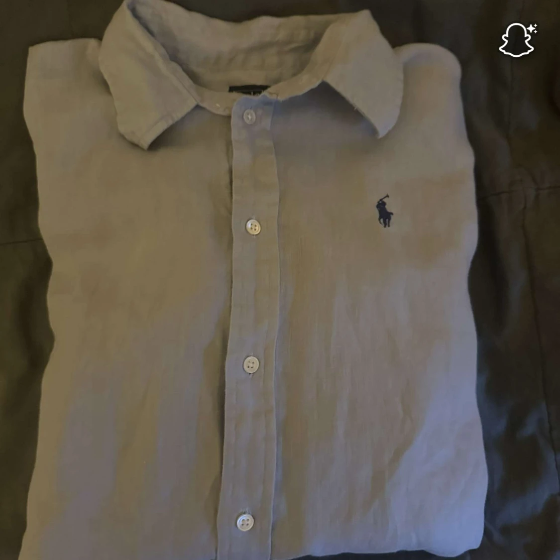 Ljusblå linneskjorta från Polo Ralph Lauren - 1