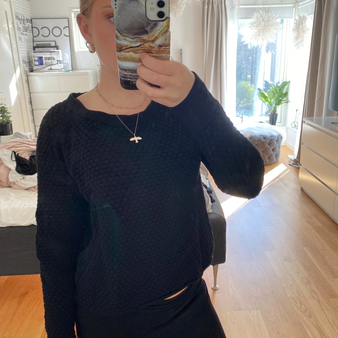 Svart stickad tröja från Å - 1