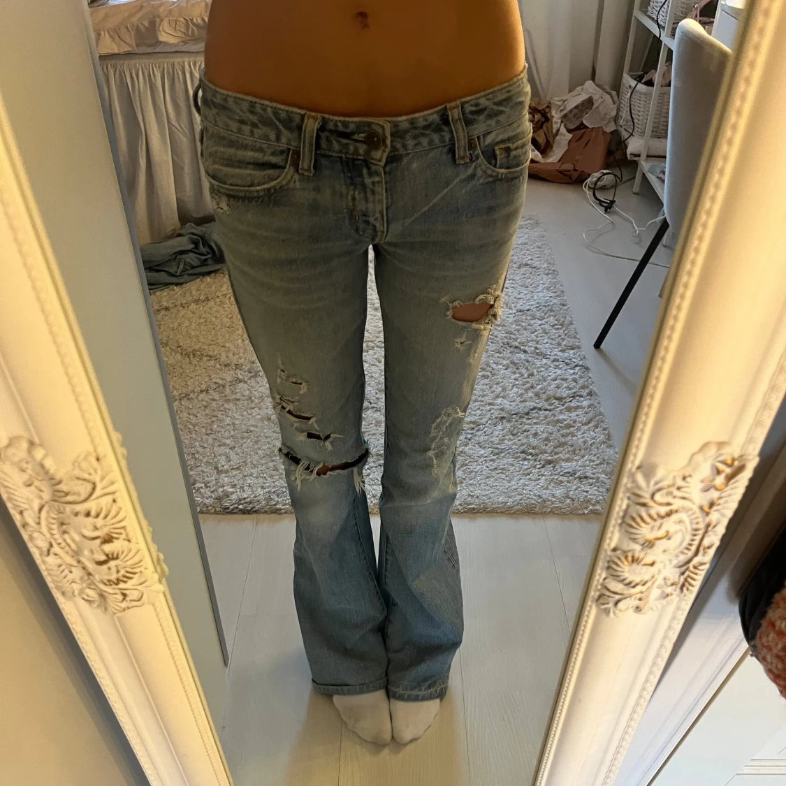 Lågmidjade bootcut jeans