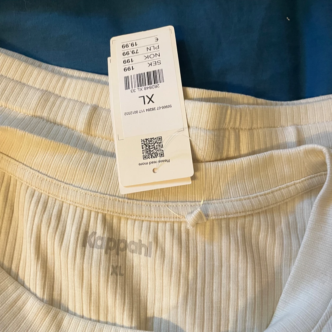 Beige ribbad pyjamas från Kappahl - 3