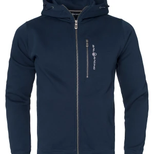 Marinblå hoodie från Sail Racing - Snygg marinblå hoodie från Sail Racing med hel dragkedja och bröstficka med logga. Tröjan har huva med snörning och är tillverkad i mjuk bomullsblandning. Perfekt för dig som gillar sportig och stilren look.