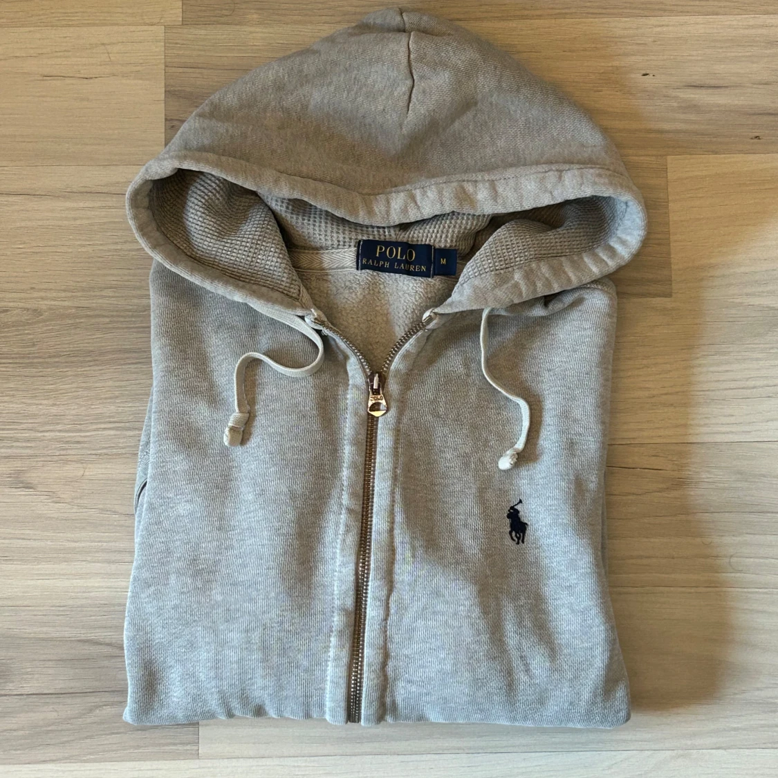 Grå Ralph lauren zip hoodie 
