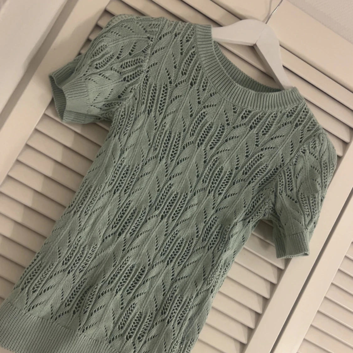 Mint grön stickad tröja  - 1