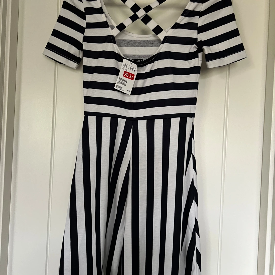 Randig kortklänning - 1