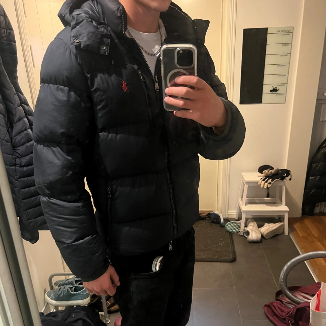 Mörkblå pufferjacka från Polo Ralph Lauren