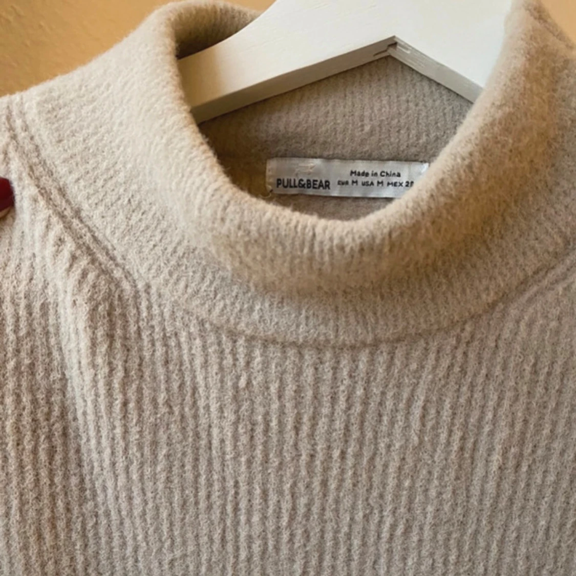 Beige stickad polotröja Pull&Bear - 2
