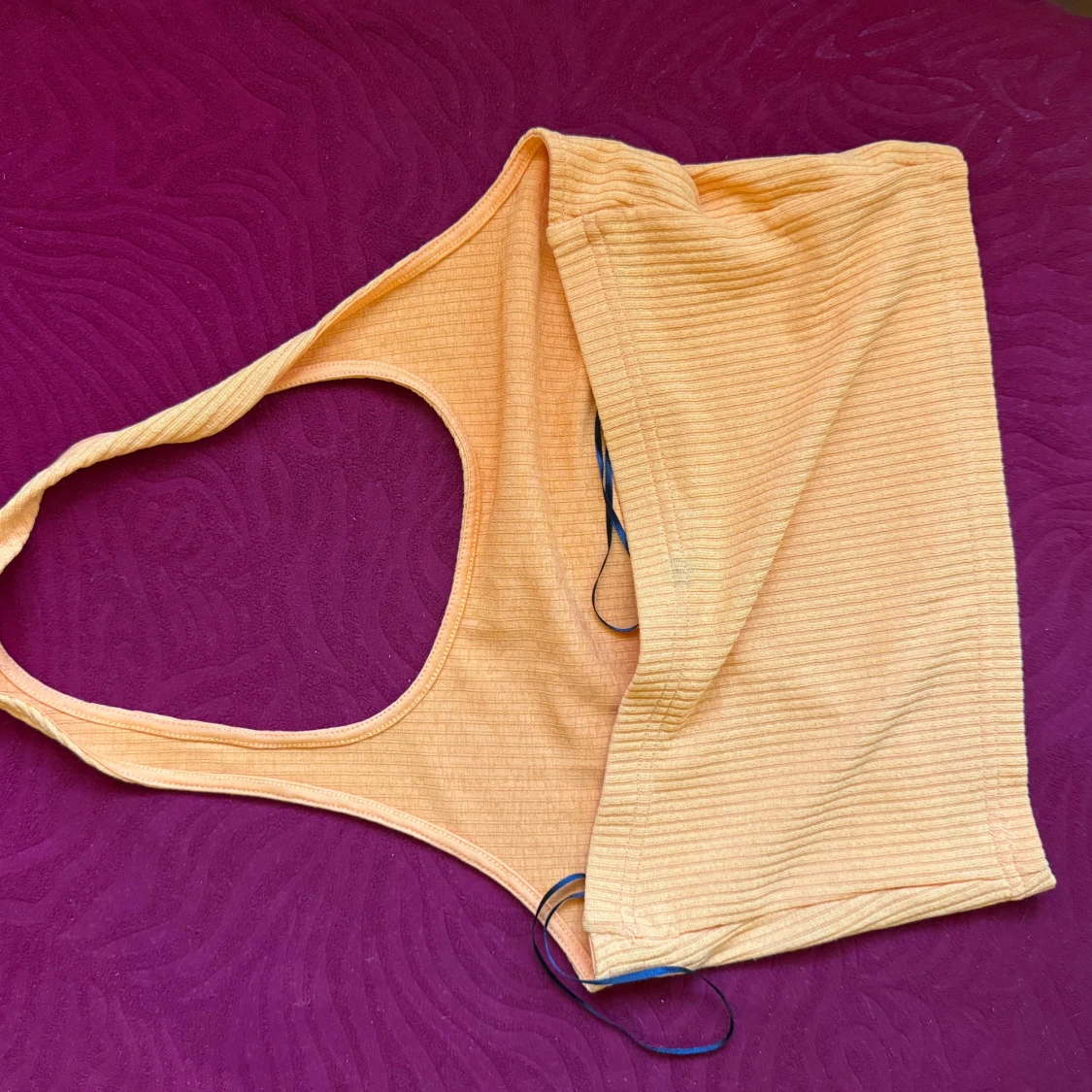 Orange ribbad topp från H&M Divided - 1