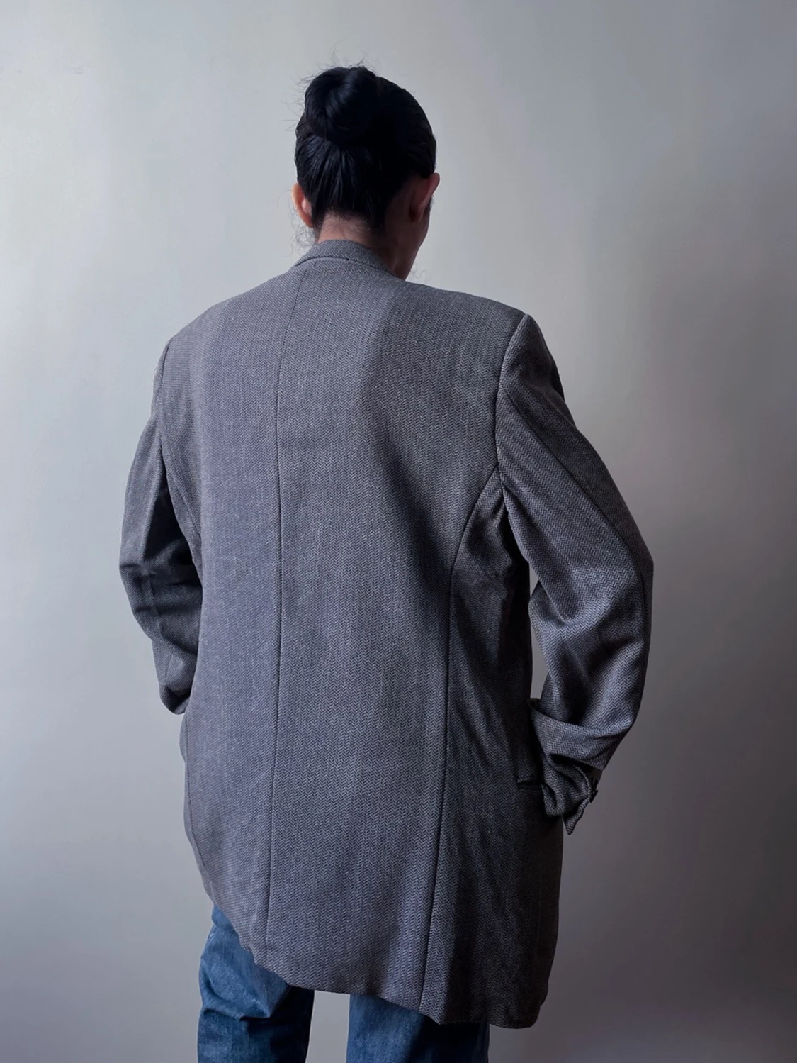 Vintage Armani Gray Blazer - 4