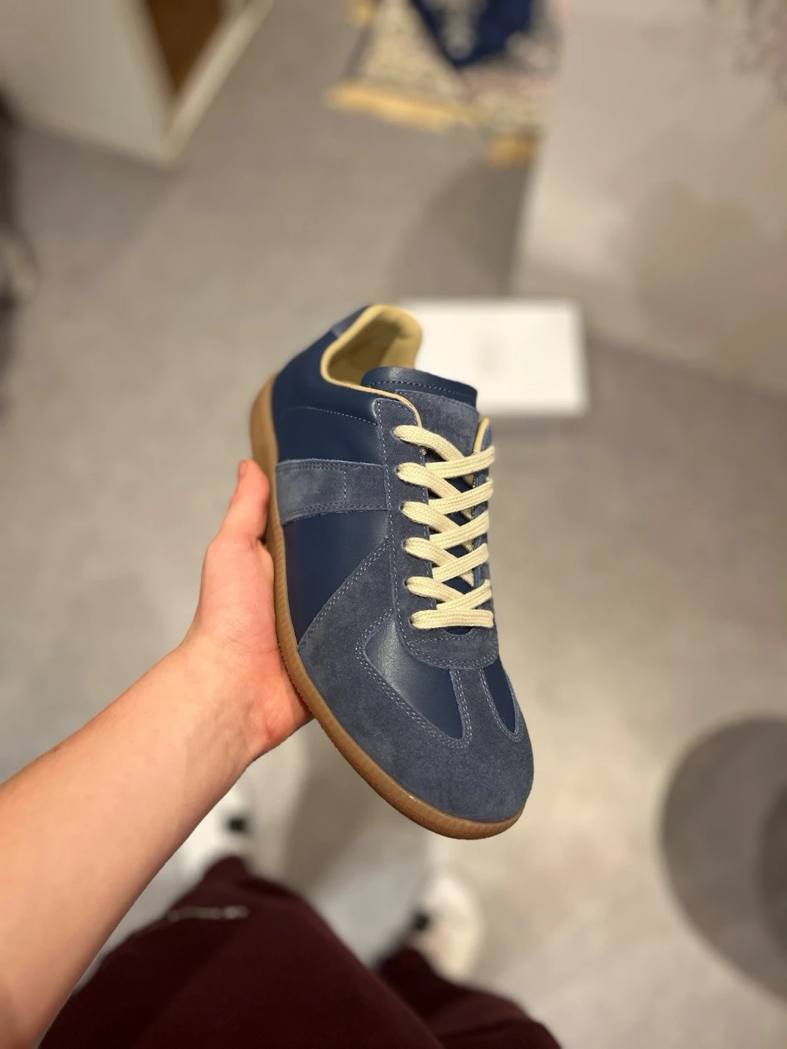 Maison Margiela blå sneakers - 5