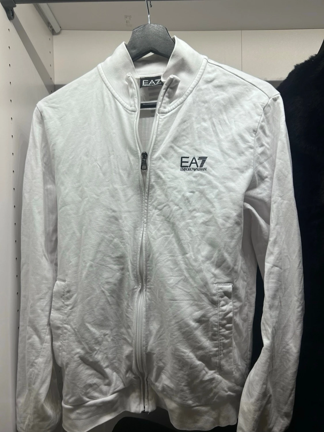 Vit ziptröja från EA7 Emporio Armani