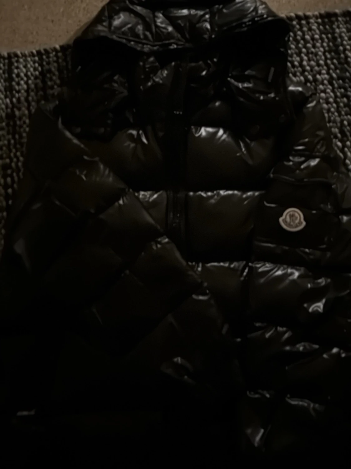 Svart Maja Moncler pufferjacka med huva - 3