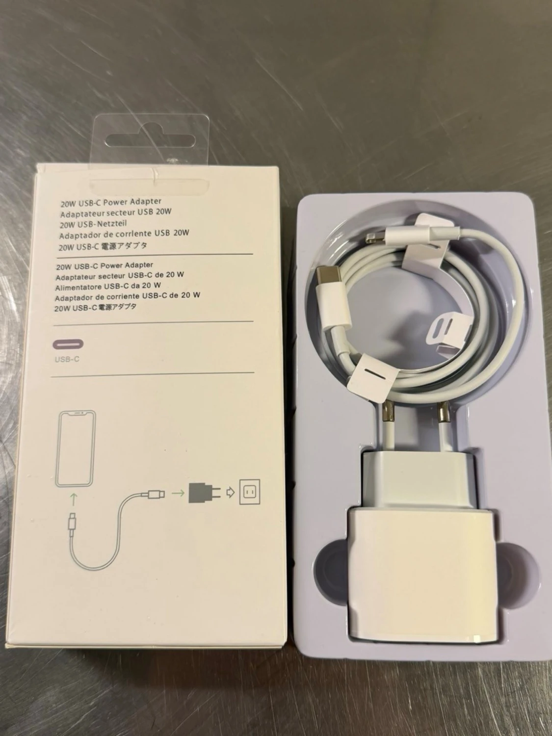 iPhone 14 Pro Max 20W USB-C Power Adapter + USB-C to Lightning Cable - 1