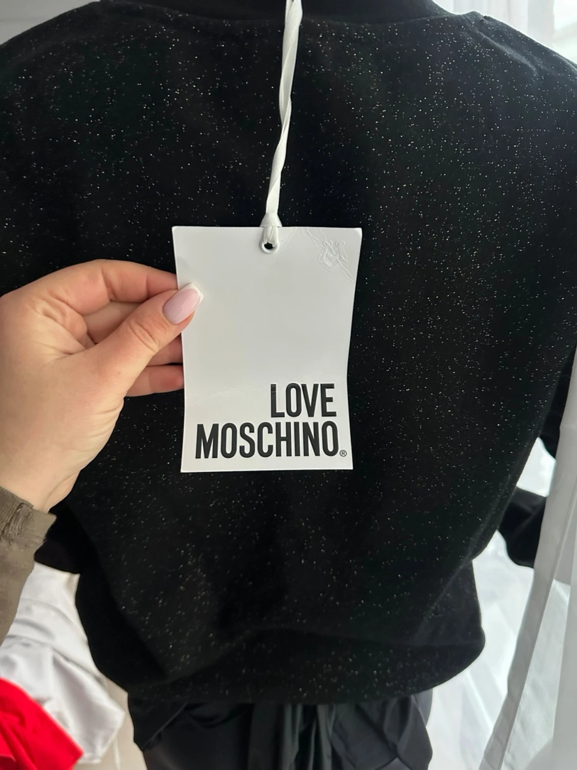 Svart glittrig sweatshirt Love Moschino - 2