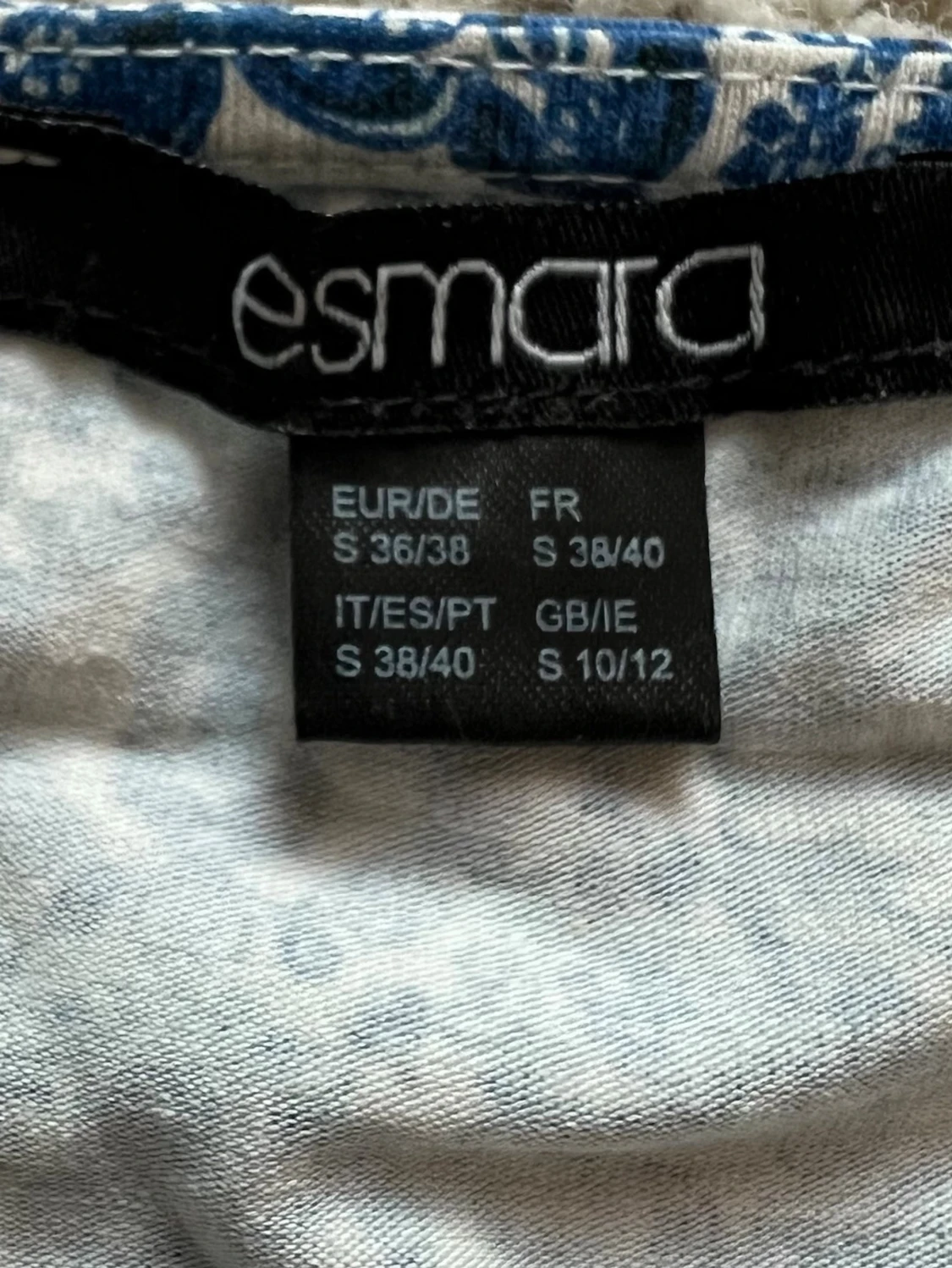 Blåvit mönstrad klänning - 2