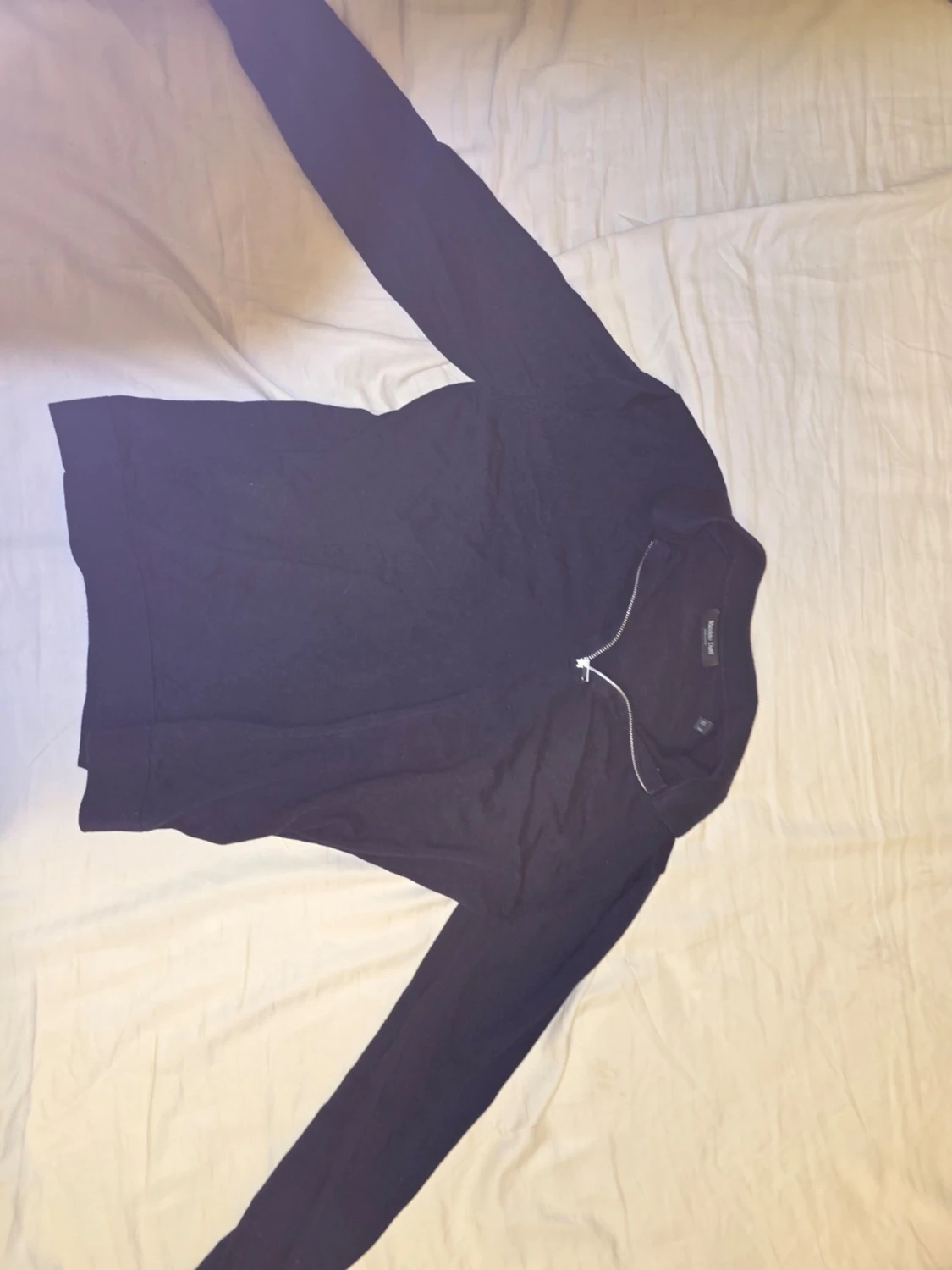 Mörkblå half zip tröja Massimo Dutti