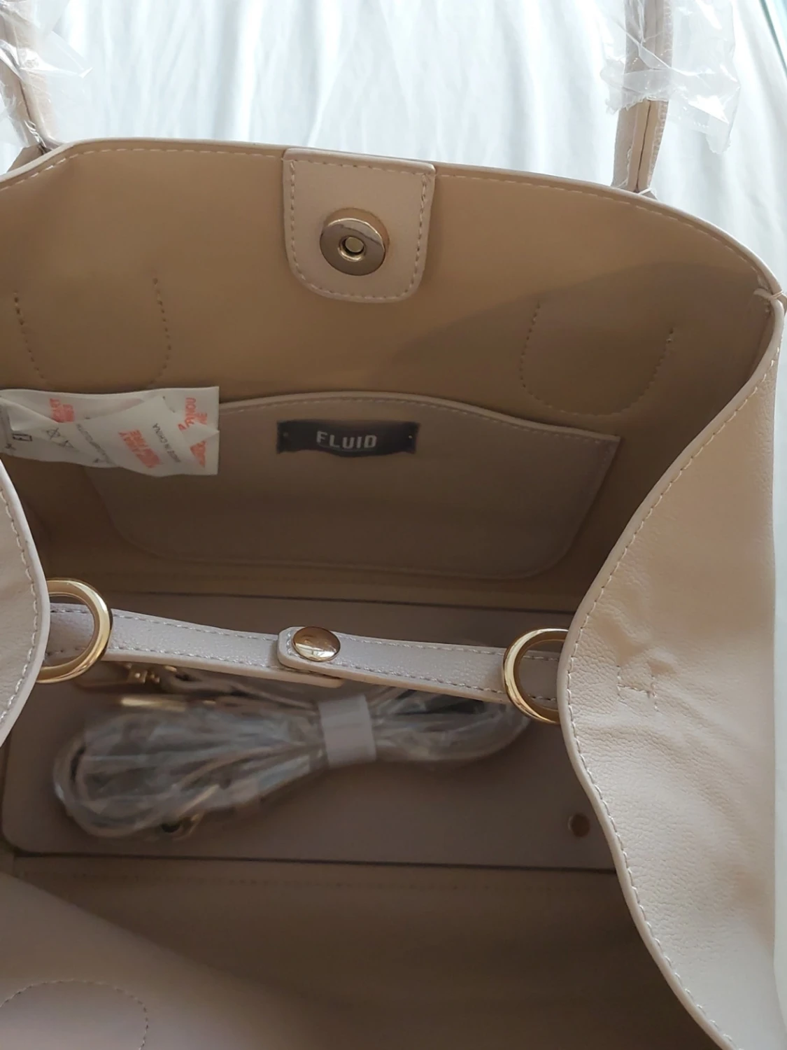 Beige handväska från Fluid - 1