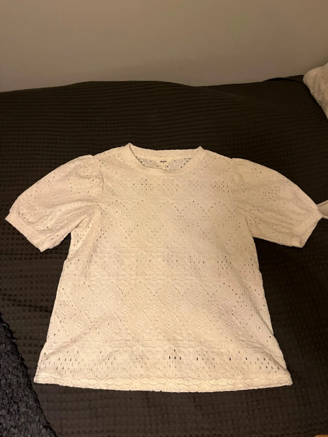 Vit spetsblus från Object