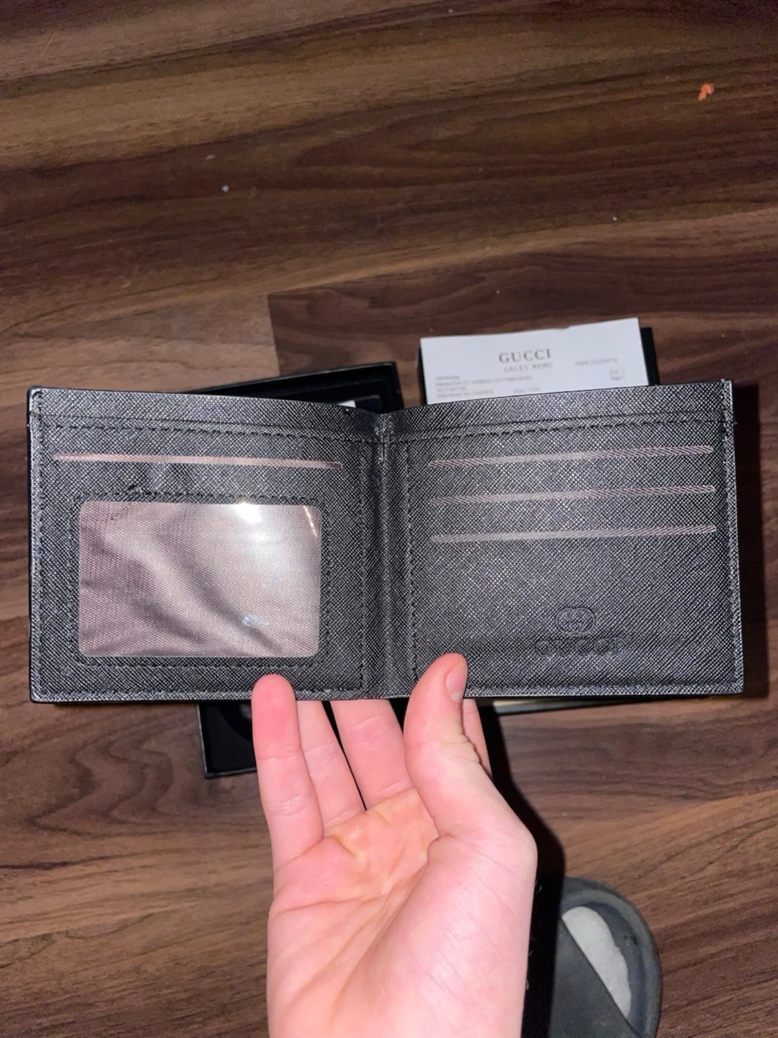 GG beige GG-mönstrat bälte och plånbok storlek 105cm - 2