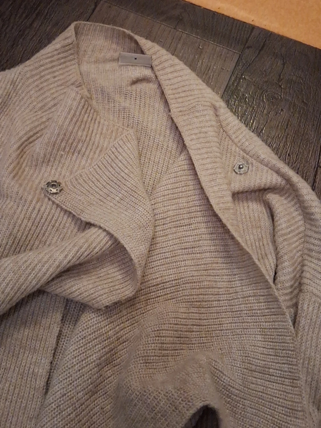 Beige ribbad kofta från Noisy May - 3